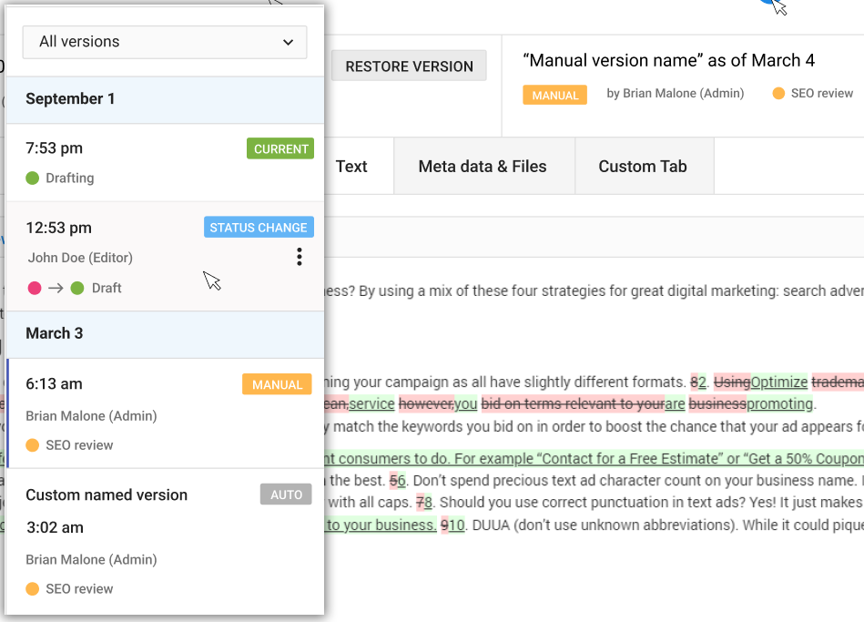 editor-versions